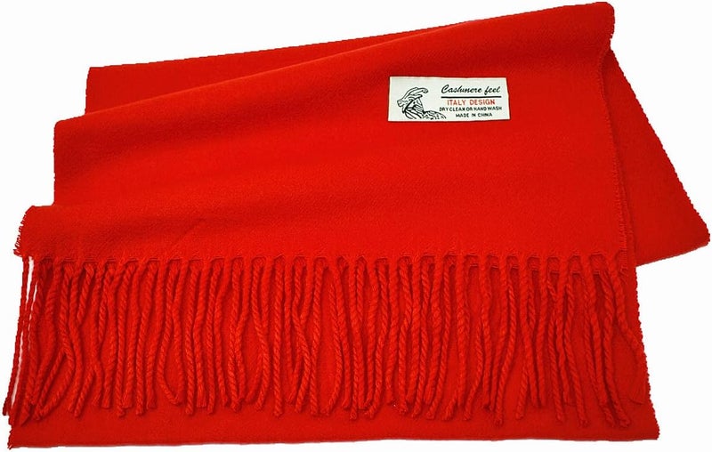 Glory Max Unisex Plain Solid Color Winter Scarf Cashmere Feel Soft Classic 72"x12" - Image 2